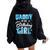 Daddy Of The Birthday Girl Family Snowflakes Winter Party Women Oversized Hoodie Back Print Black
