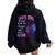 Dad's Girl I Used To Be His Angel Now He Is Mine Daughter Women Oversized Hoodie Back Print Black