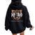 Def Tired Pour Some Coffee On Me Mom Leopard Mother's Day Women Oversized Hoodie Back Print Black