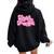 Dolly For President Groovy Dolly Women Oversized Hoodie Back Print Black