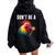 Don't Be A Sucker Cock Chicken Sarcastic Quote Women Oversized Hoodie Back Print Black