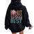 Donut Stress Just Do Your Best Testing Day Teacher Unicorn Women Oversized Hoodie Back Print Black