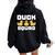 Duck Squad Animal Duck Lover Women Oversized Hoodie Back Print Black