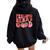 Feeling Berry Good Strawberry Festival Season Girls Women Oversized Hoodie Back Print Black