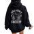 Feral Aunts Society Tiger And Lightning New Aunt Cool Auntie Women Oversized Hoodie Back Print Black