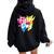 Field Trip Vibes Field Day Fun Day Colorful Teacher Student Women Oversized Hoodie Back Print Black