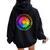 Flower Kindness Peace Equality Rainbow Flag Lgbtq Ally Pride Women Oversized Hoodie Back Print Black