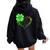 Autism Clover Autism Mom Boy St Patrick's Day Women Oversized Hoodie Back Print Black