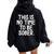 This Is No Time To Be Sober Sarcastic Joke Women Oversized Hoodie Back Print Black