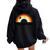 Gay Bear Ohio Rainbow Pride Vintage Distressed Women Oversized Hoodie Back Print Black