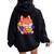 Gay Pride Kawaii Fox Ramen Noodles Rainbow Flag Women Oversized Hoodie Back Print Black