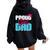 Girl Dad Proud Girl Dad Quote For Father Of A Girl Women Oversized Hoodie Back Print Black