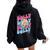 Girl Retro Personalized Dolly First Name Vintage Style Women Oversized Hoodie Back Print Black