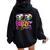 Girls Trip Matching Beaches Booze & Besties Women Oversized Hoodie Back Print Black