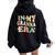 In My Granna Era Sarcastic Groovy Retro Women Oversized Hoodie Back Print Black