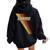 Gravy Seventies 70'S Cool Vintage Retro Style Women Oversized Hoodie Back Print Black