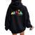 Great Smoky Mountains National Park Bear Graphic Women Oversized Hoodie Back Print Black