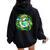 Green Goddess Earth Day Save Our Planet Girl Kid Women Oversized Hoodie Back Print Black