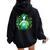 Green Mother Earth Day Gaia Save Our Planet Hippie Women Oversized Hoodie Back Print Black