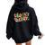 Groovy Daddy Birthday Party Peace Sign Dad 60S 70S Hippie Women Oversized Hoodie Back Print Black