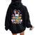 Groovy Surgery Squad Surgical Tech Nurse Bunny Ear Easter Women Oversized Hoodie Back Print Black
