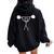 Gym Fitness Stickman Weight Lifting Squat Women Women Oversized Hoodie Back Print Black