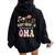 Happiness Is Being An Oma Floral Oma Mother's Day Women Oversized Hoodie Back Print Black