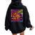 Happy Last Day Of School Teacher Straight Outta Here Women Oversized Hoodie Back Print Black