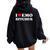 I Heart Emo Bitches Quote Red Heart Emo Girl Style Women Oversized Hoodie Back Print Black