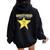 Hollywood Walk Of Shame Cool Sarcastic Humor Star Women Oversized Hoodie Back Print Black