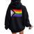 Inclusive Progress Pride Flag Gay Pride Lgbtq Rainbow Flag Women Oversized Hoodie Back Print Black