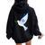 Israel Pro Support Stand Strong Peace Love Jewish Girl Women Oversized Hoodie Back Print Black