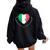 Italian Nurse Doctor National Flag Colors Of Italy Medical Women Oversized Hoodie Back Print Black