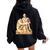 Italian Sculptor Michelangelo Pieta Statue Jesus Mother Mary Women Oversized Hoodie Back Print Black