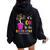 It's Ok To Be Different Plant Pot Autism Awareness Women Oversized Hoodie Back Print Black