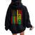 Junenth Flag Celebrate Black Freedom 1865 Women Women Oversized Hoodie Back Print Black