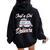 Just A Girl Who Delivers Postwoman Mail Truck Driver Women Oversized Hoodie Back Print Black