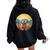 Lhasa Apso Puppy Dog Cute Flower Mountain Sunset Colorful Women Oversized Hoodie Back Print Black