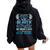 Little Bit Of Heaven In My Home Mom Dad Forever In My Heart Women Oversized Hoodie Back Print Black