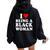 I Love Being A Black Woman Black History Month Women Women Oversized Hoodie Back Print Black