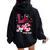 Love Cna Life Messy Bun Valentine's Day Women Oversized Hoodie Back Print Black