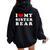 I Love My Sister Bear I Heart My Sister Bear Women Oversized Hoodie Back Print Black