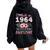 Made In 1964 Floral 60Th Birthday 60 Years Of Being Awesome Women Oversized Hoodie Back Print Black