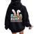 Mama Bunny Mom Pregnancy Matching Family Easter Women Oversized Hoodie Back Print Black