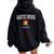 Manitou Springs Colorado Vintage Athletic Mountains Women Oversized Hoodie Back Print Black