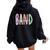 Marching Band Grandma Marching Band Grandmother Women Oversized Hoodie Back Print Black