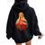 Mary Mother Of God Heart Of Virgin Mary Classic Catholic Women Oversized Hoodie Back Print Black