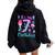 Mermaid Birthday Girls 7 Years Old Its My 7Th Bday Mermaid Women Oversized Hoodie Back Print Black