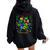 Mom Of The Birthday Boy Retro 80'S Party Mom And Dad Family Women Oversized Hoodie Back Print Black