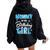 Mommy Of The Birthday Girl Family Snowflakes Winter Party Women Oversized Hoodie Back Print Black